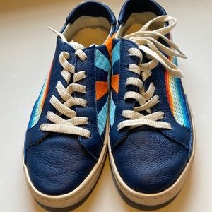 Soludos blue rainbow wave “Chill out” sneakers